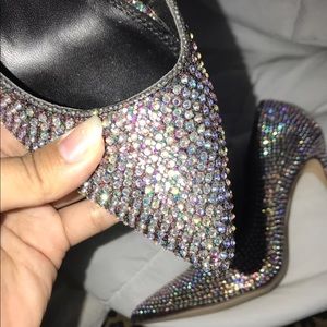 Rhinestone pumps